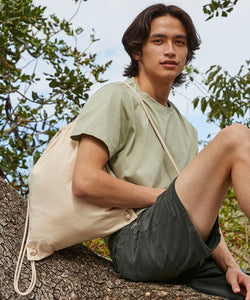 Recycled cotton gymsac | black