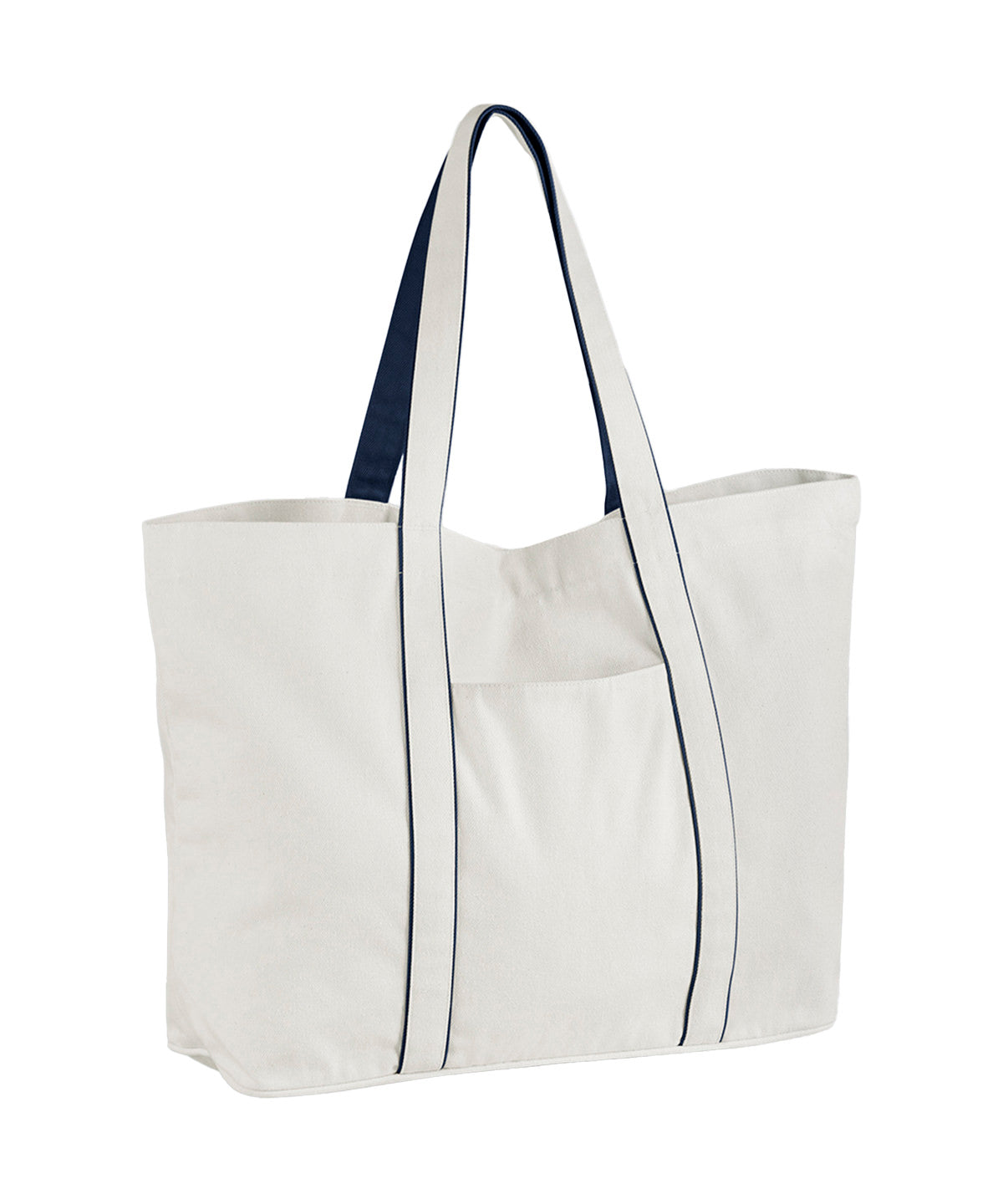 Courtside large tote | soft white/french navy