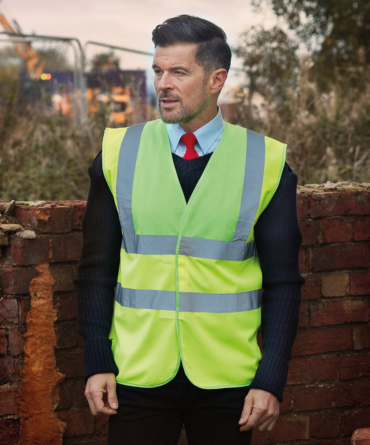 Hi-vis 2-band-and-braces waistcoat (HVW100) | black