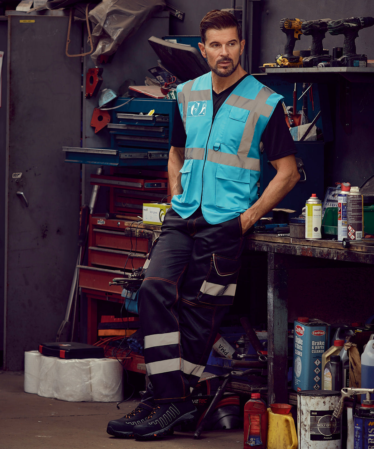 Multifunctional executive hi-vis waistcoat (HVW801) | black