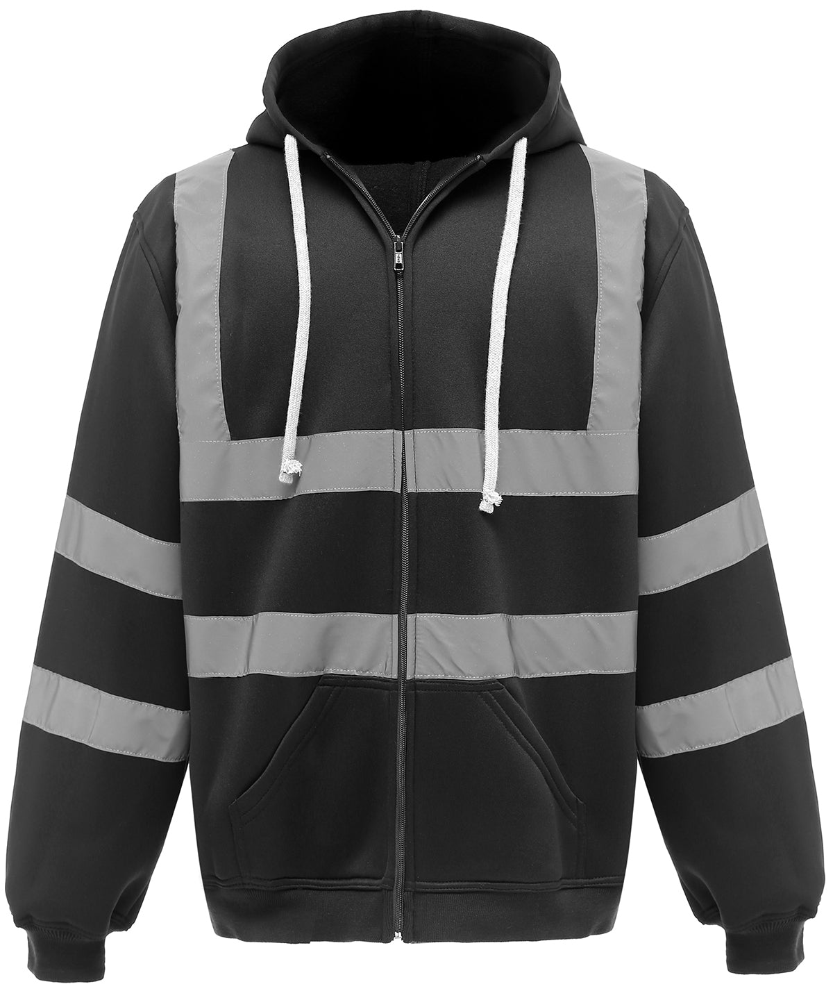 Hi-vis zip hoodie (HVK07) | black