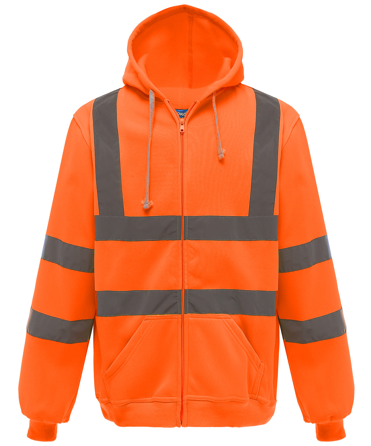 Hi-vis zip hoodie (HVK07) | Orange