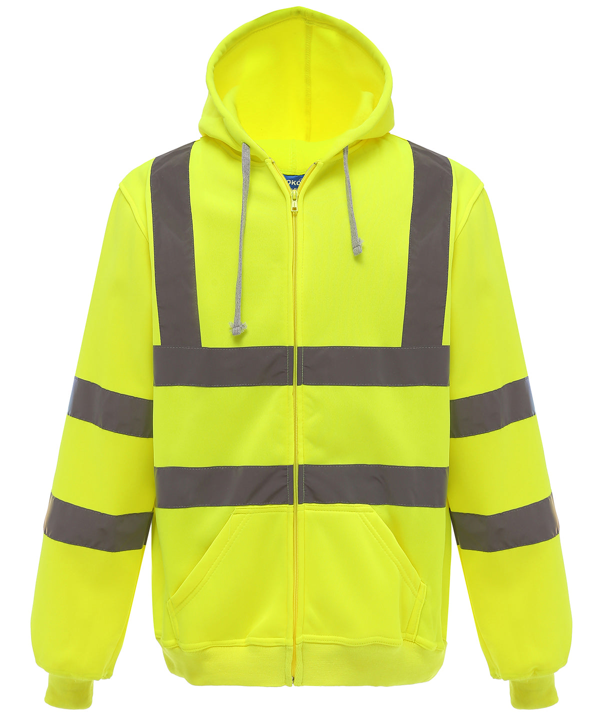 Hi-vis zip hoodie (HVK07) | yellow