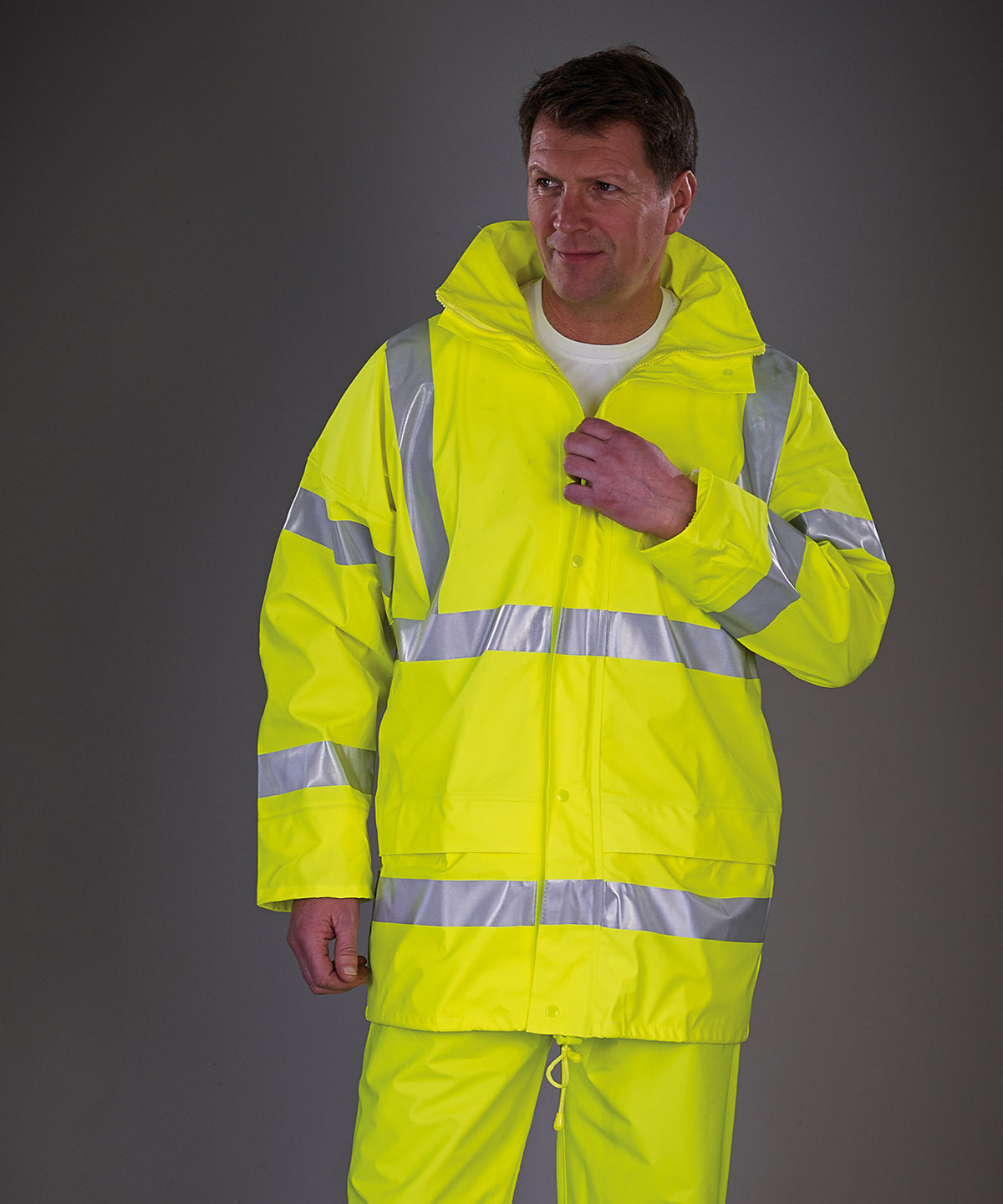 Hi-vis soft flex breathable U-dry jacket (HVS450) | Yellow