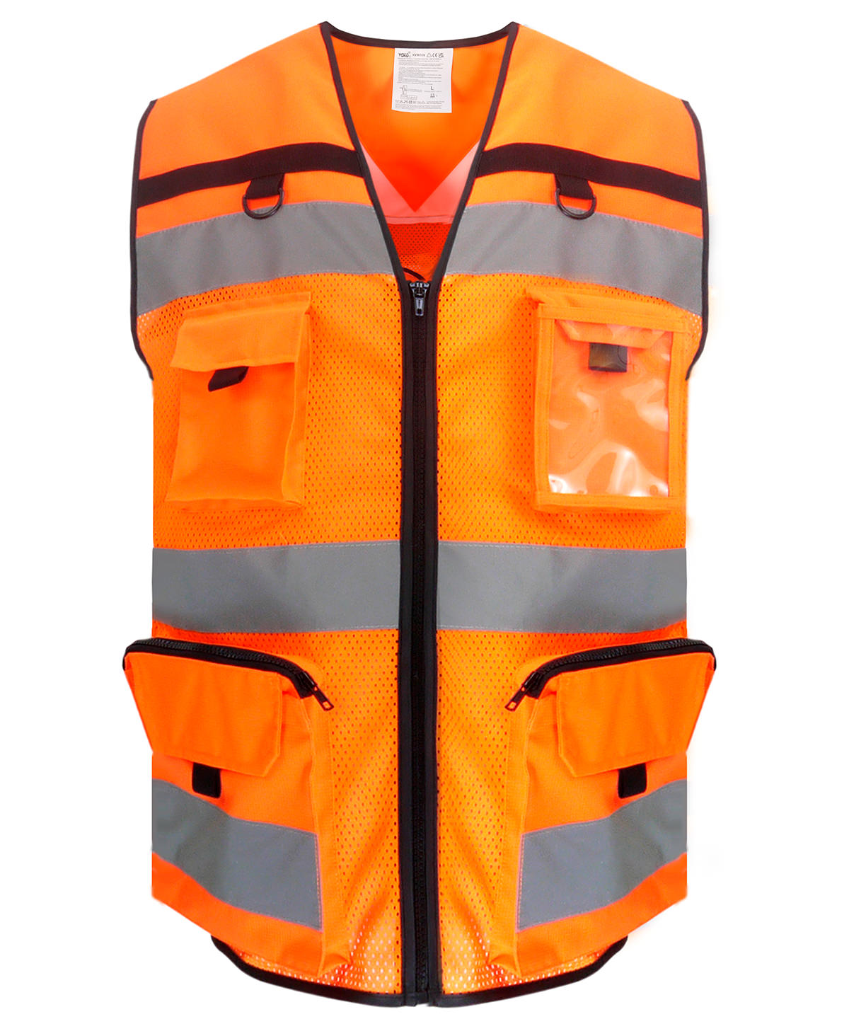 Hi-vis ripstop tool vest (HVW108) | hi-vis orange mesh