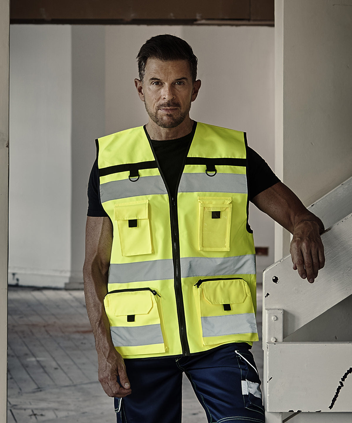 Hi-vis ripstop tool vest (HVW108) | hi-vis orange mesh