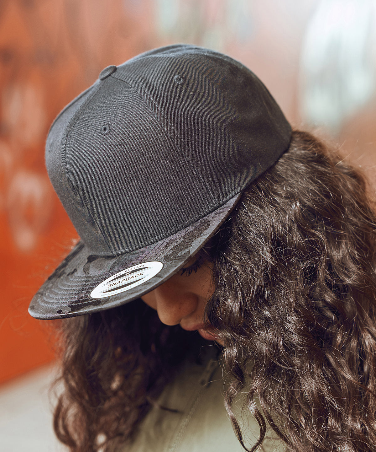 Camo visor snapback (6089CV) | black camo