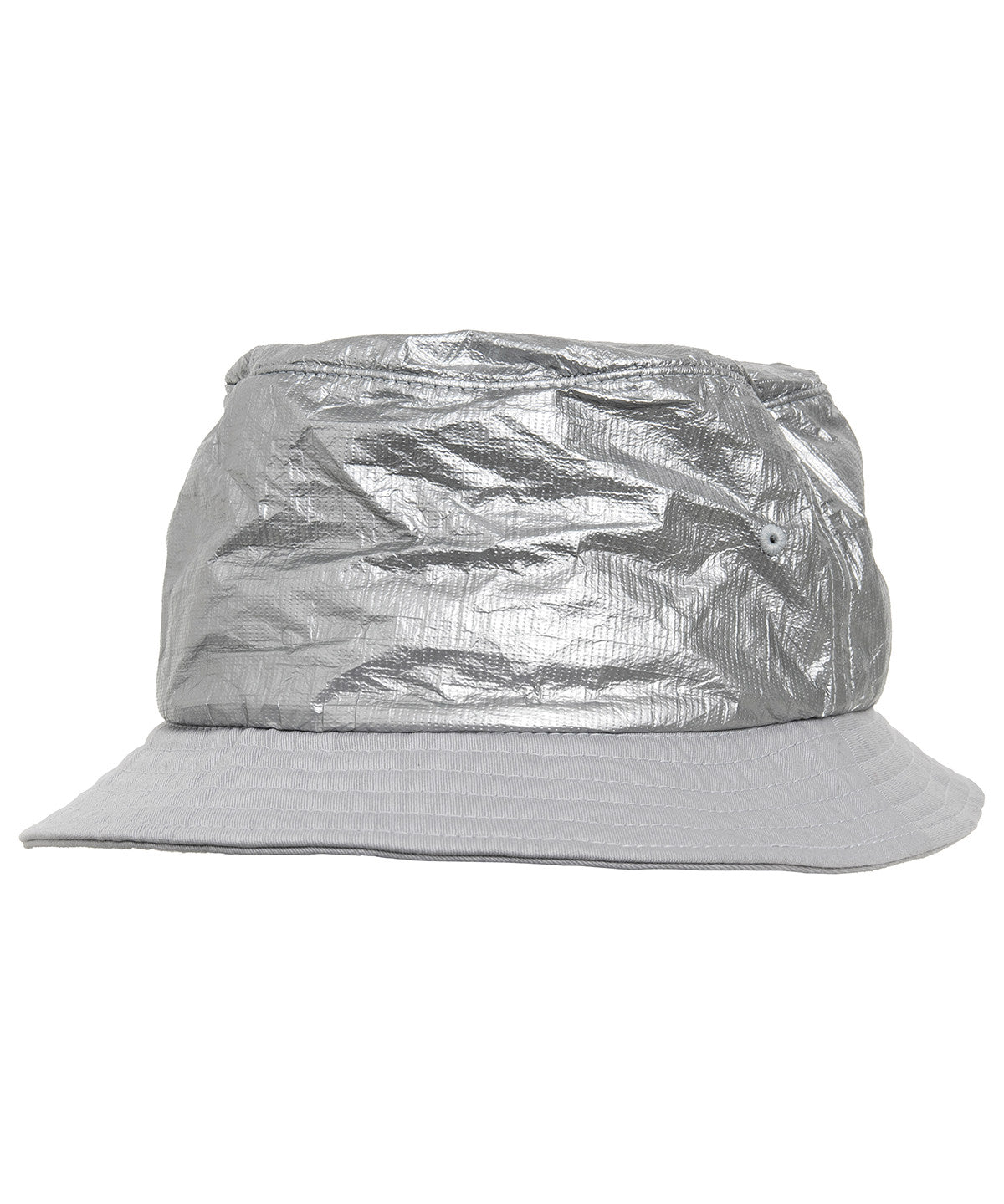 Crinkled paper bucket hat (5003CP) | silver