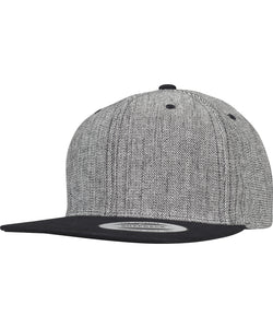 Melange solid snapback (6089MS) | black melange/black