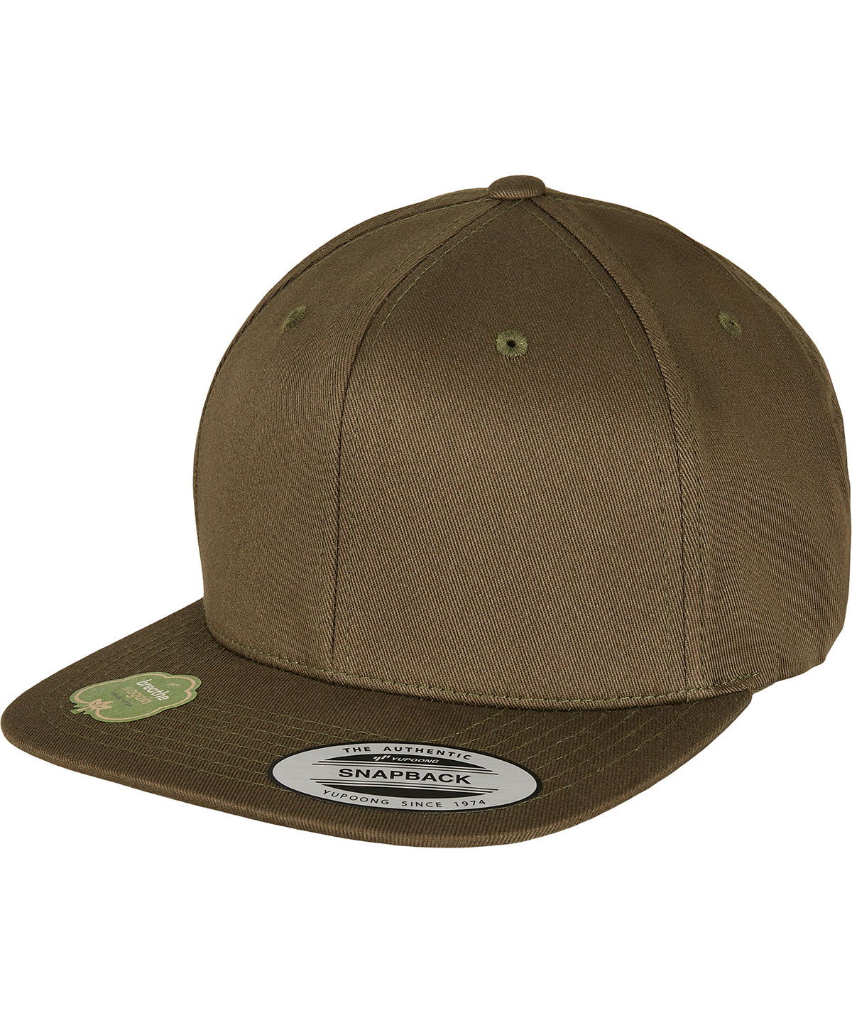 Organic cotton snapback (6089OC) | burnt olive