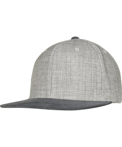 Melange velour snapback (6089VM) | grey/grey