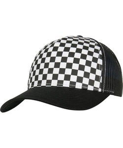 Checkerboard retro trucker (6506CB) | black/white