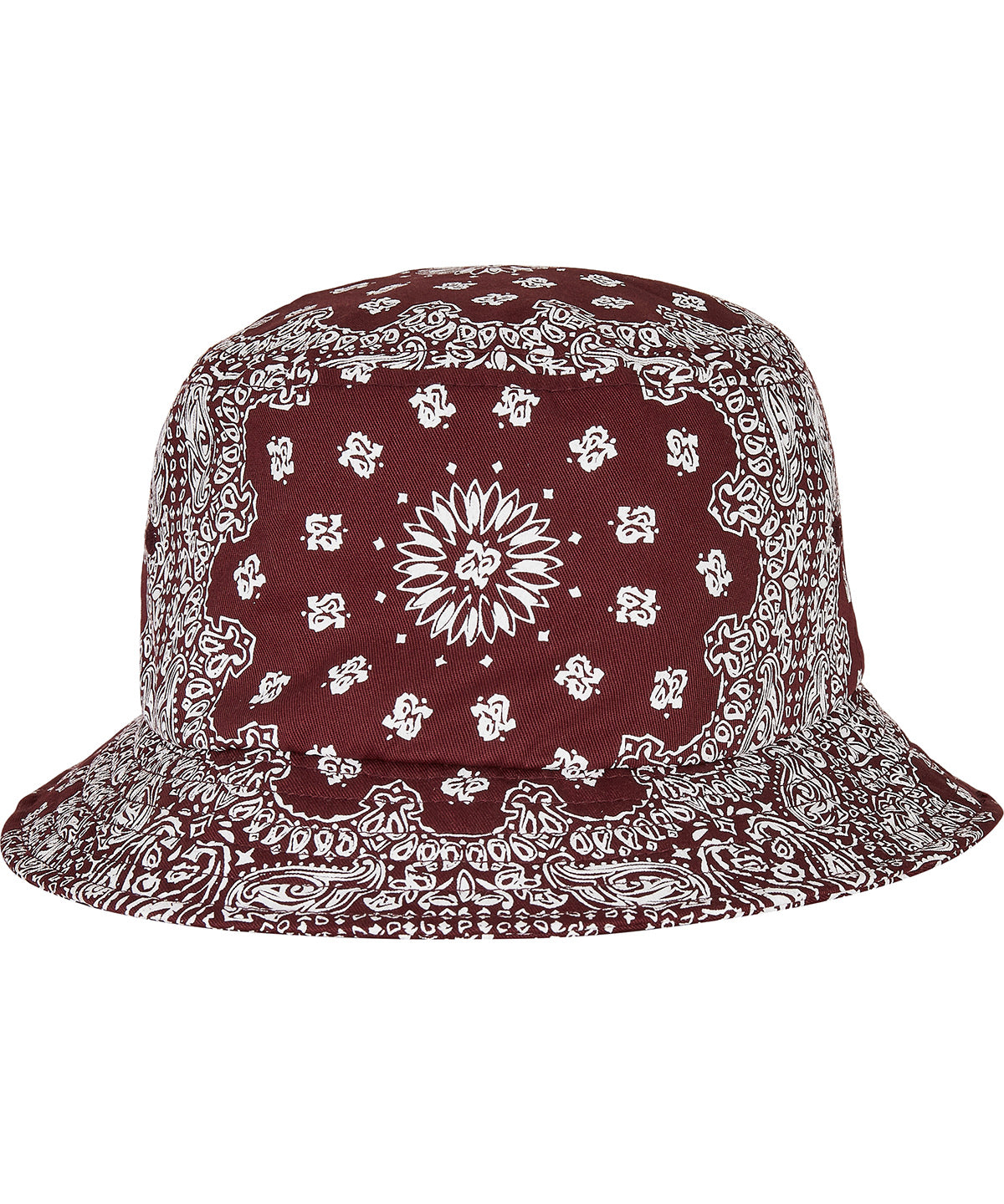Bandana print bucket hat (5003BP) | cherry/white