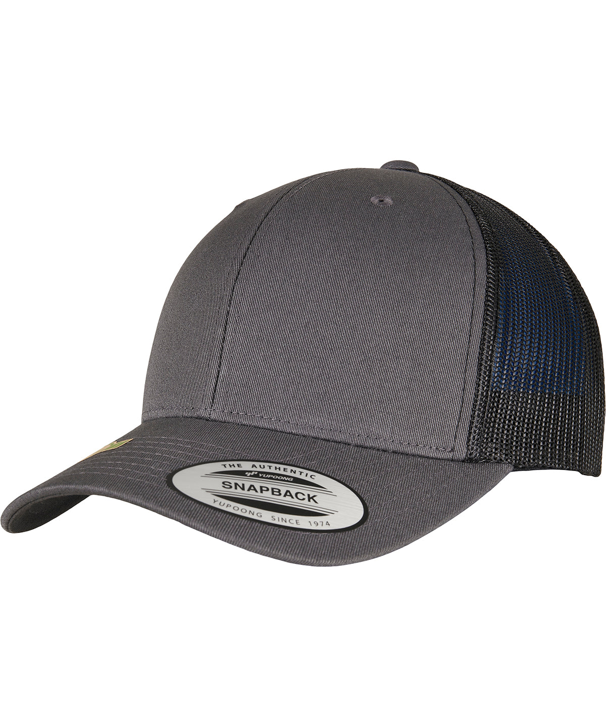 YP classics recycled retro trucker cap 2-tone (6606RT) | charcoal/black