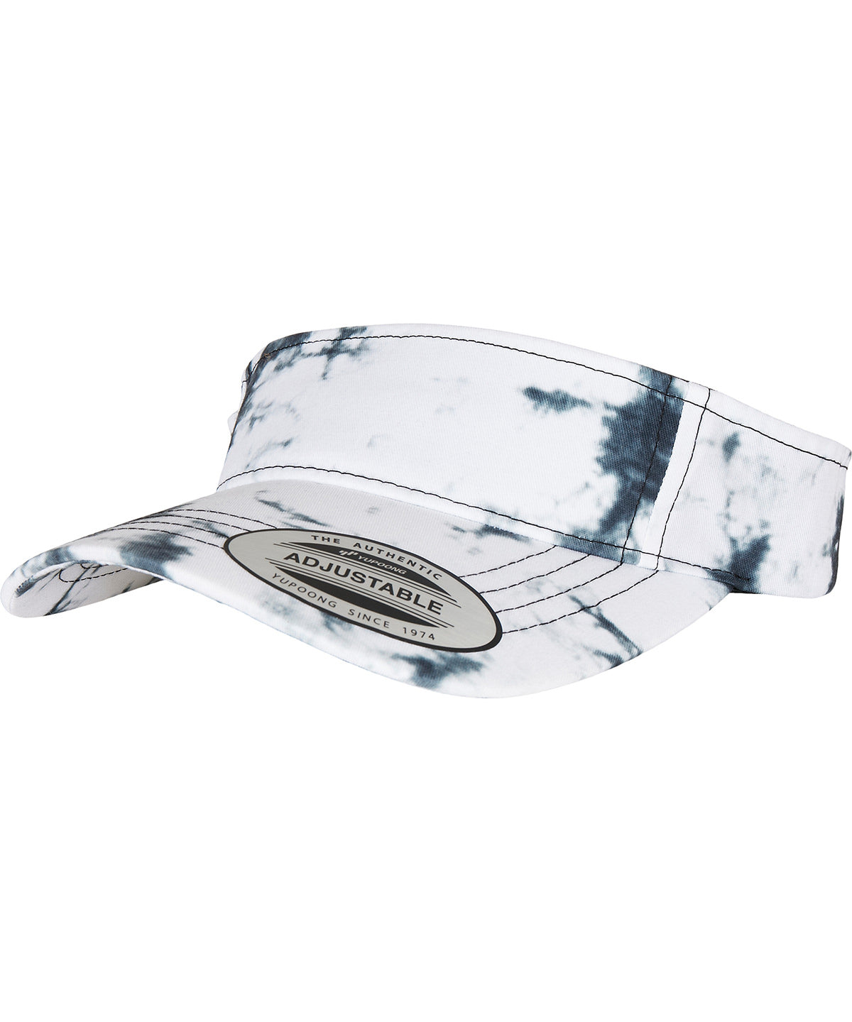 Batik dye curved visor cap | Black/White