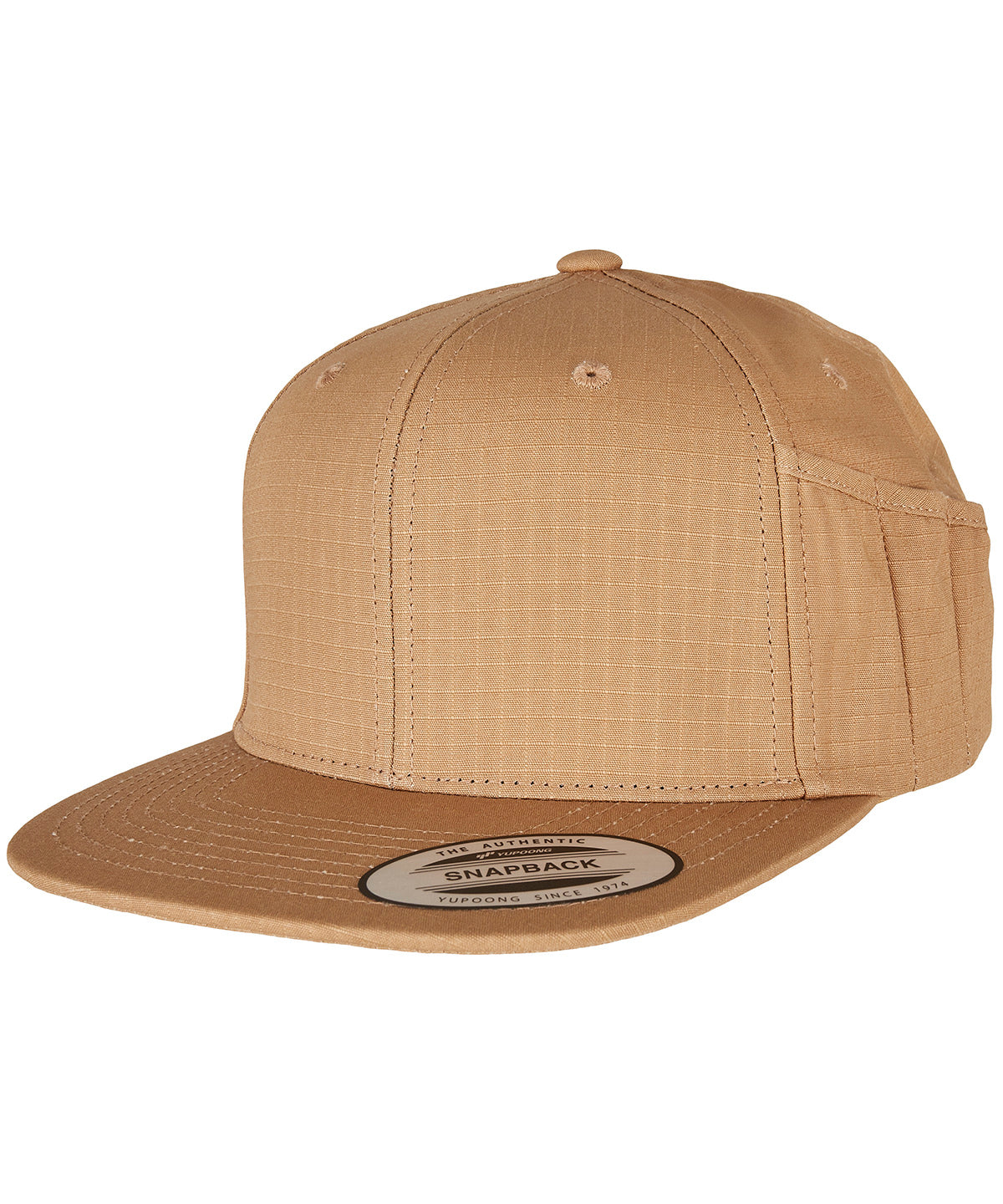 Pencil holder snapback cap | ocher