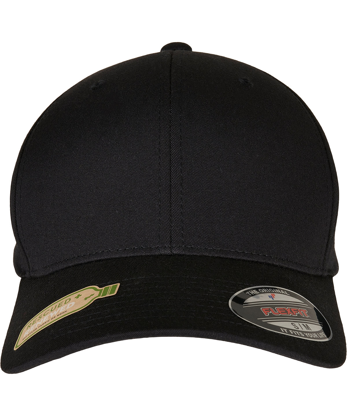 Flexfit recycled polyester cap | black