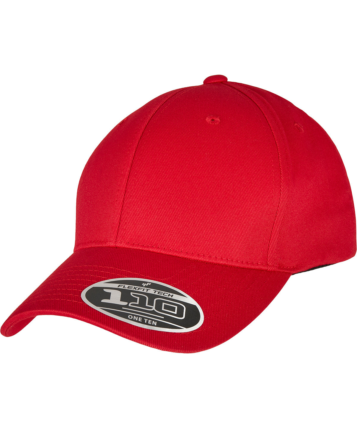 Flexfit 110 curved visor snapback | red