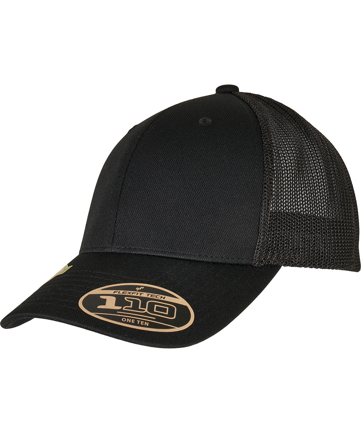 110 Recycled alpha shape trucker (110RA) | black