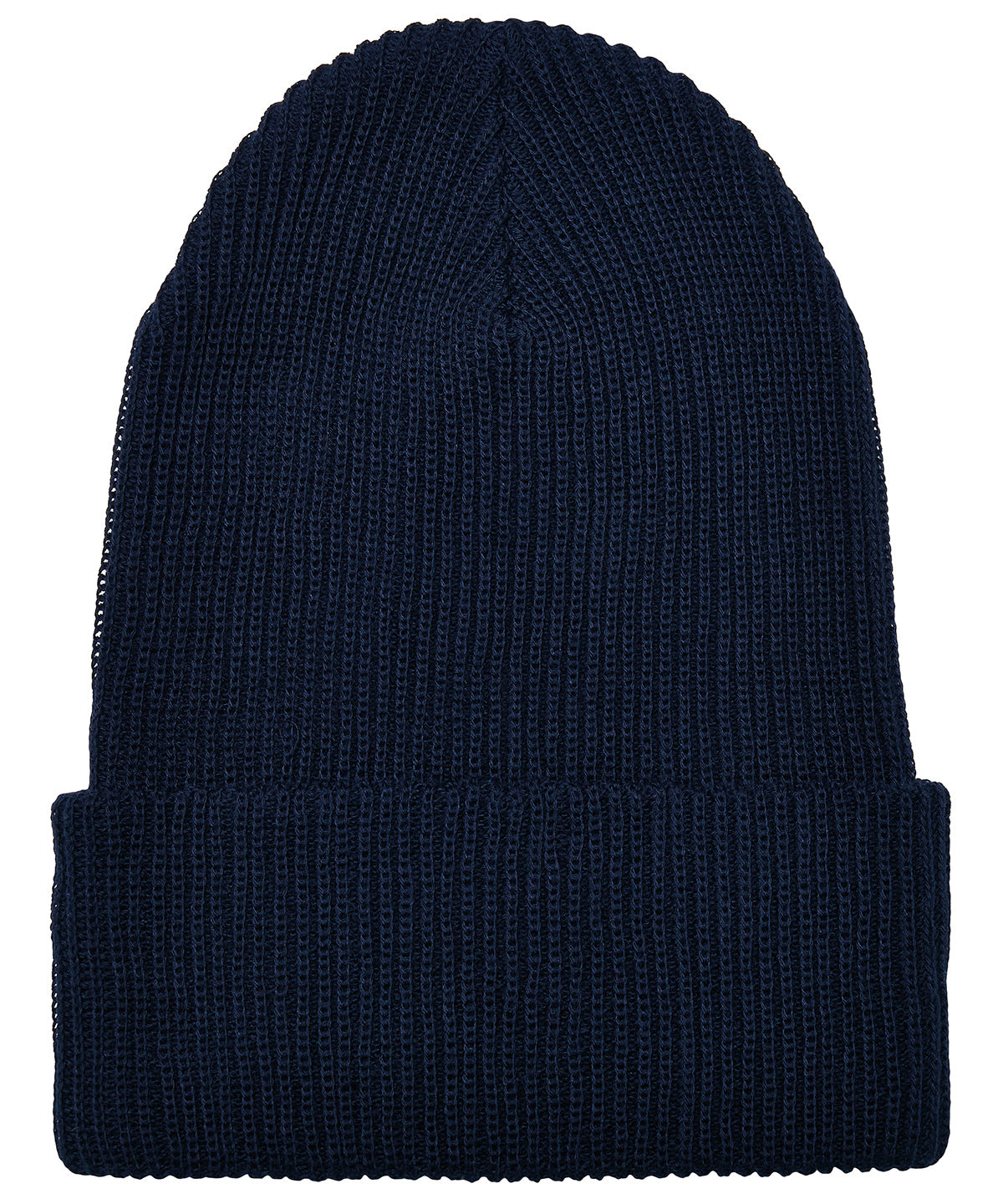 Recycled yarn ribbed knit beanie (1504RY) | navy