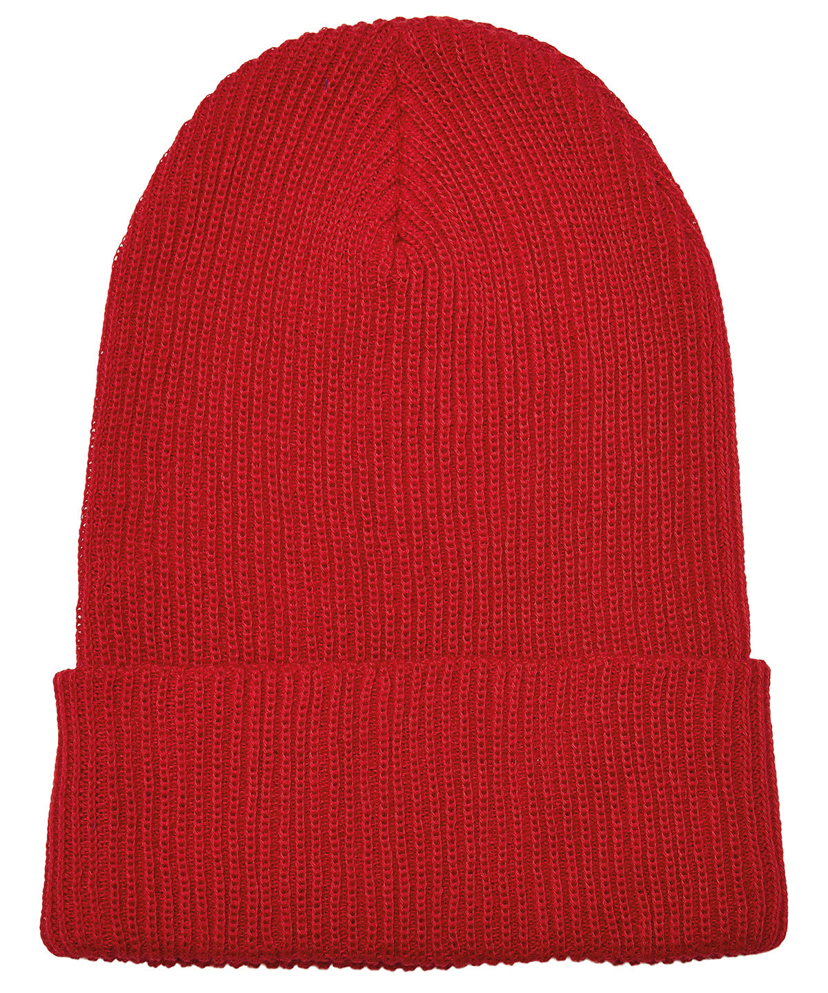 Recycled yarn ribbed knit beanie (1504RY) | red