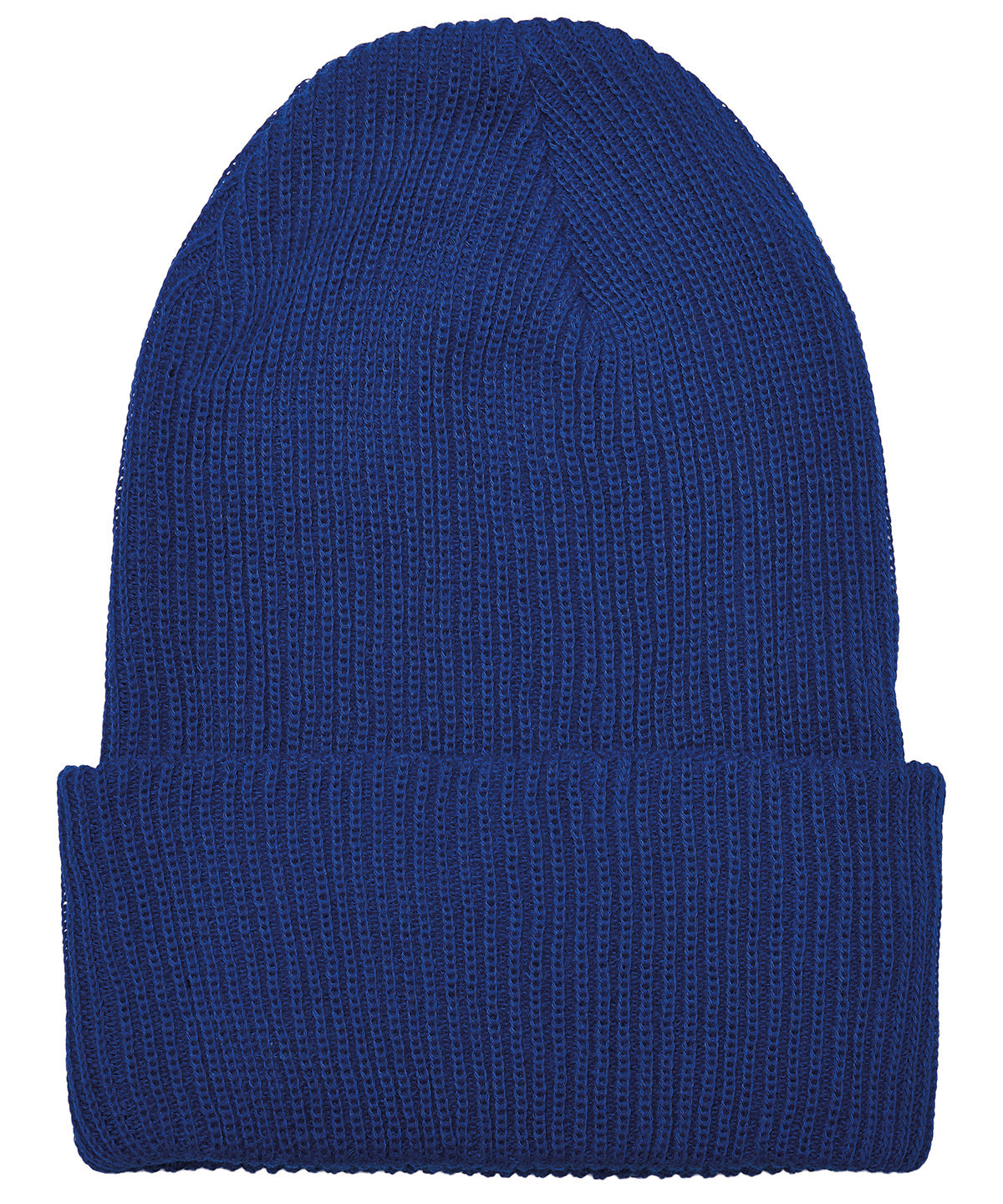 Recycled yarn ribbed knit beanie (1504RY) | royal blue