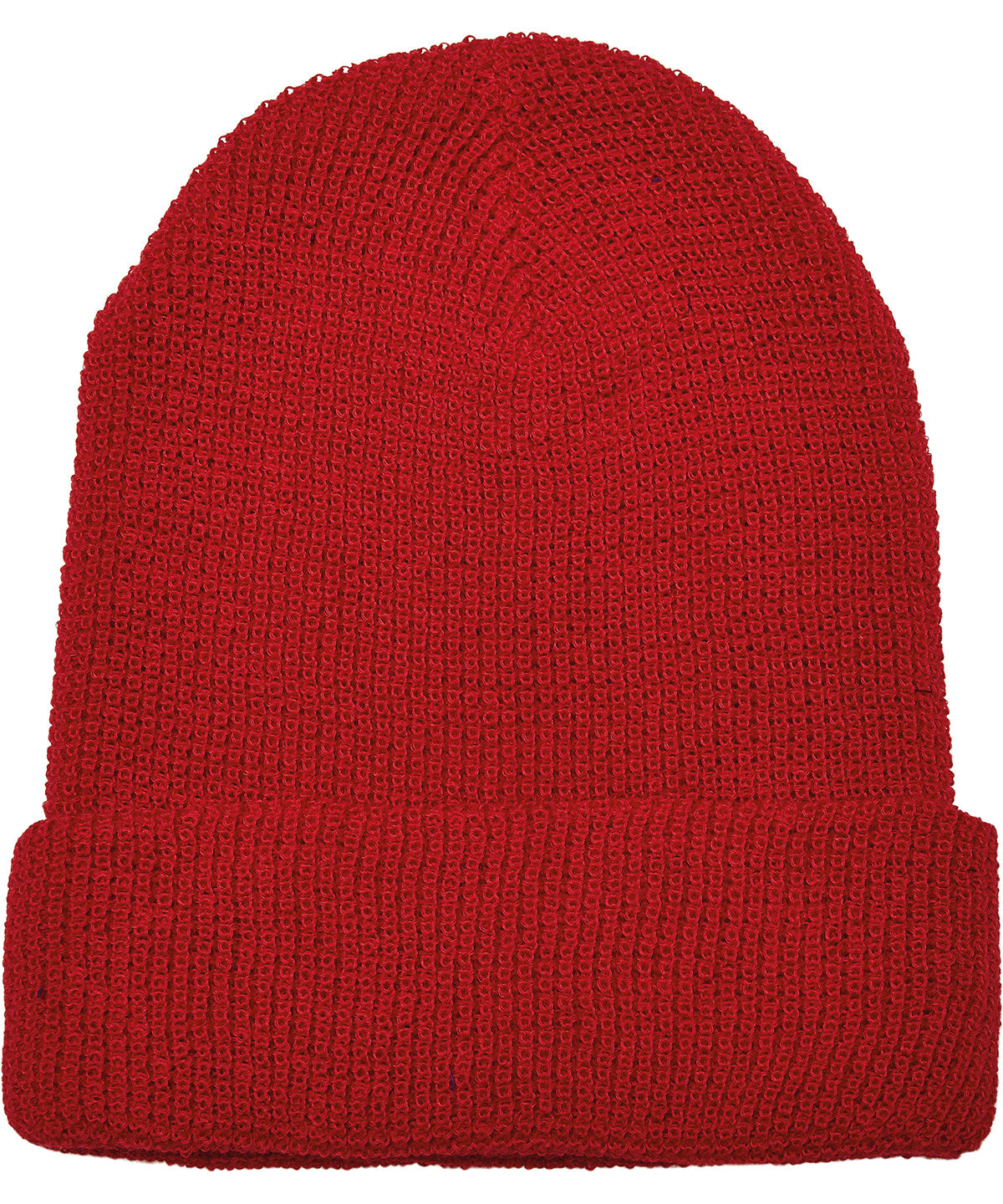 Recycled yarn waffle knit beanie (1505RY) | red