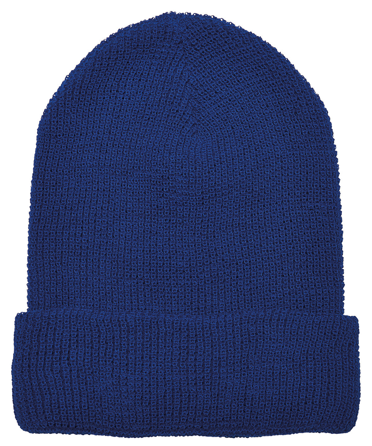 Recycled yarn waffle knit beanie (1505RY) | royal blue
