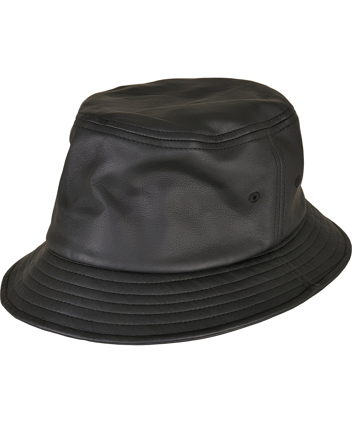 Imitation leather bucket hat (5003IL) | Black