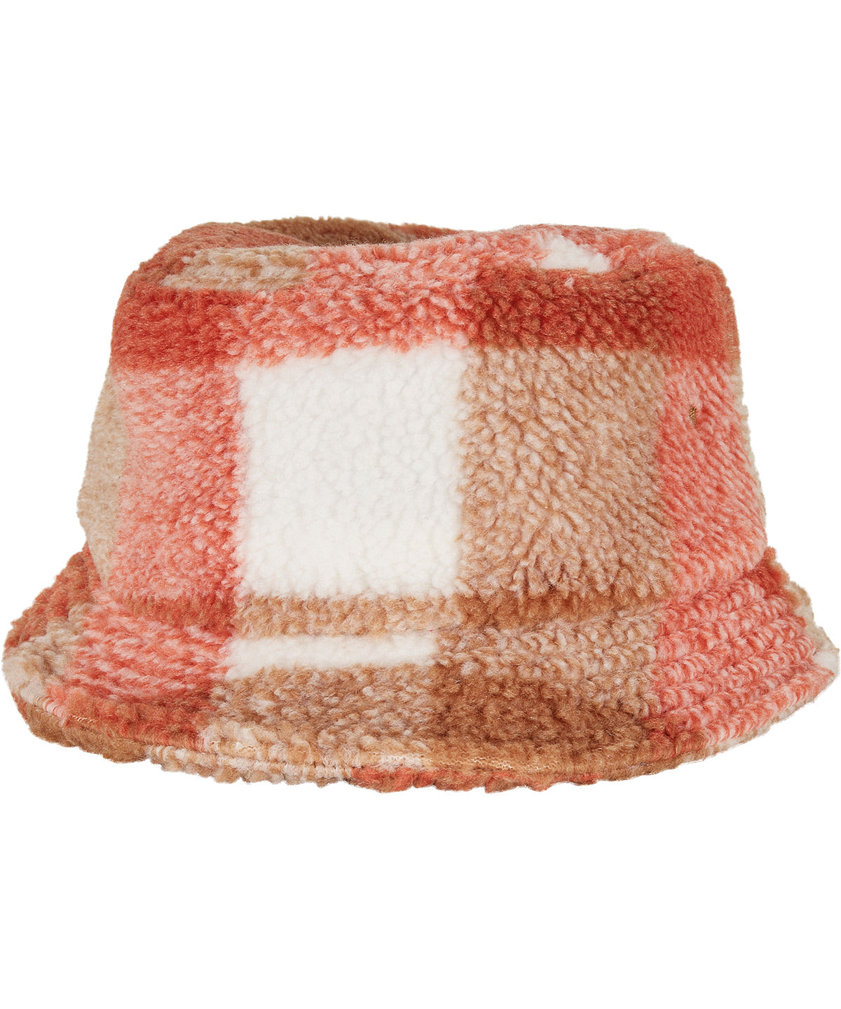 Sherpa check bucket hat (5003SC) | white sand/toffee
