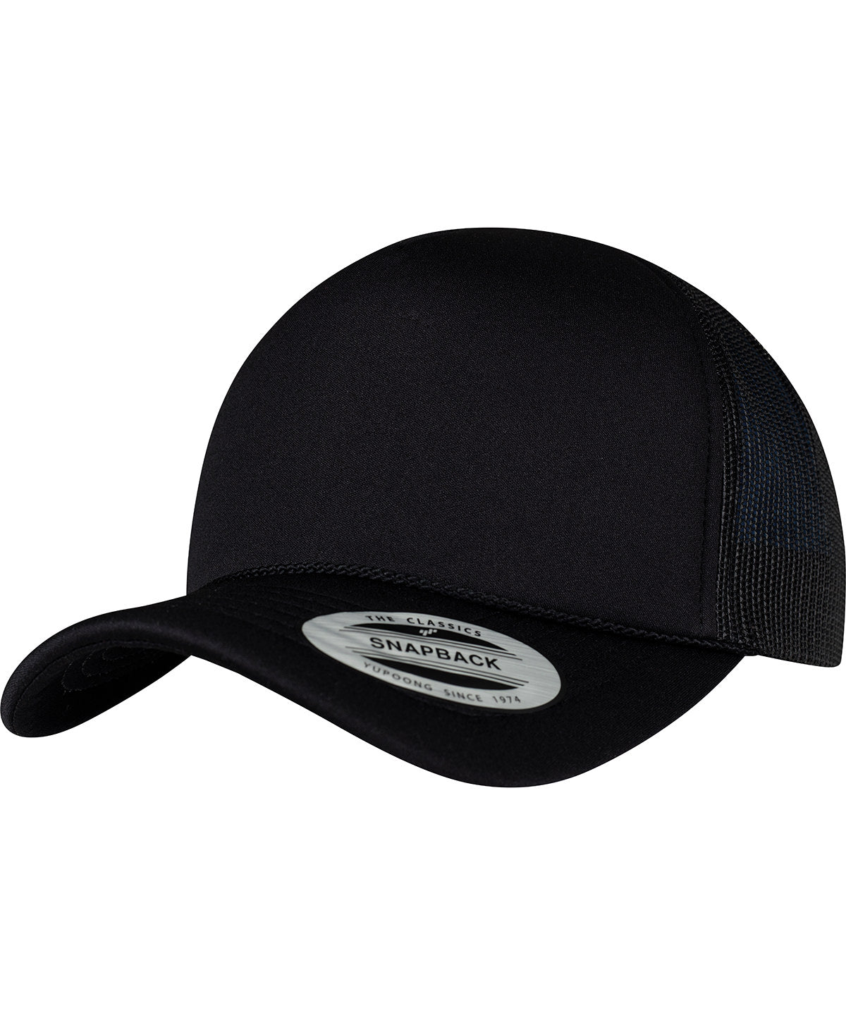 Foam trucker cap curved visor (6005FC) | black/white/black