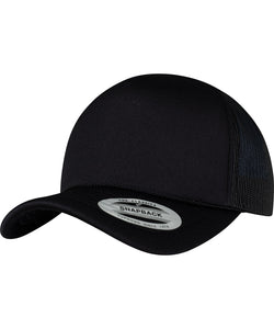 Foam trucker cap curved visor (6005FC) | black/white/black