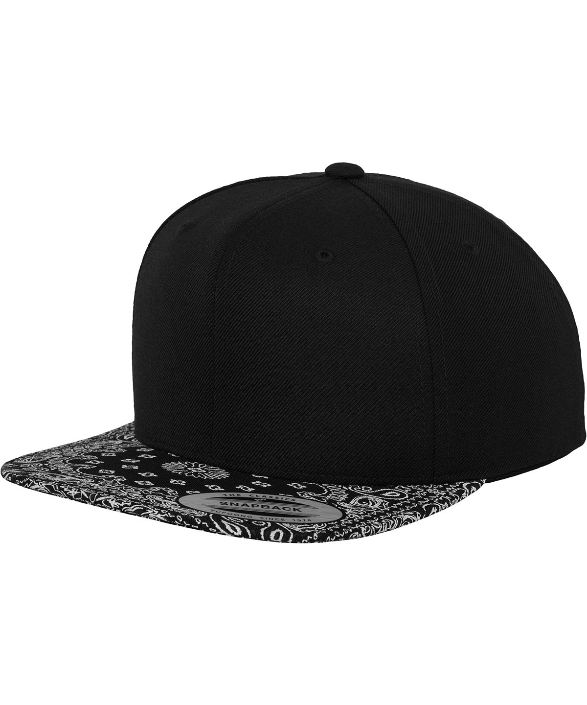 Bandana snapback (6089BD) | black/paisley