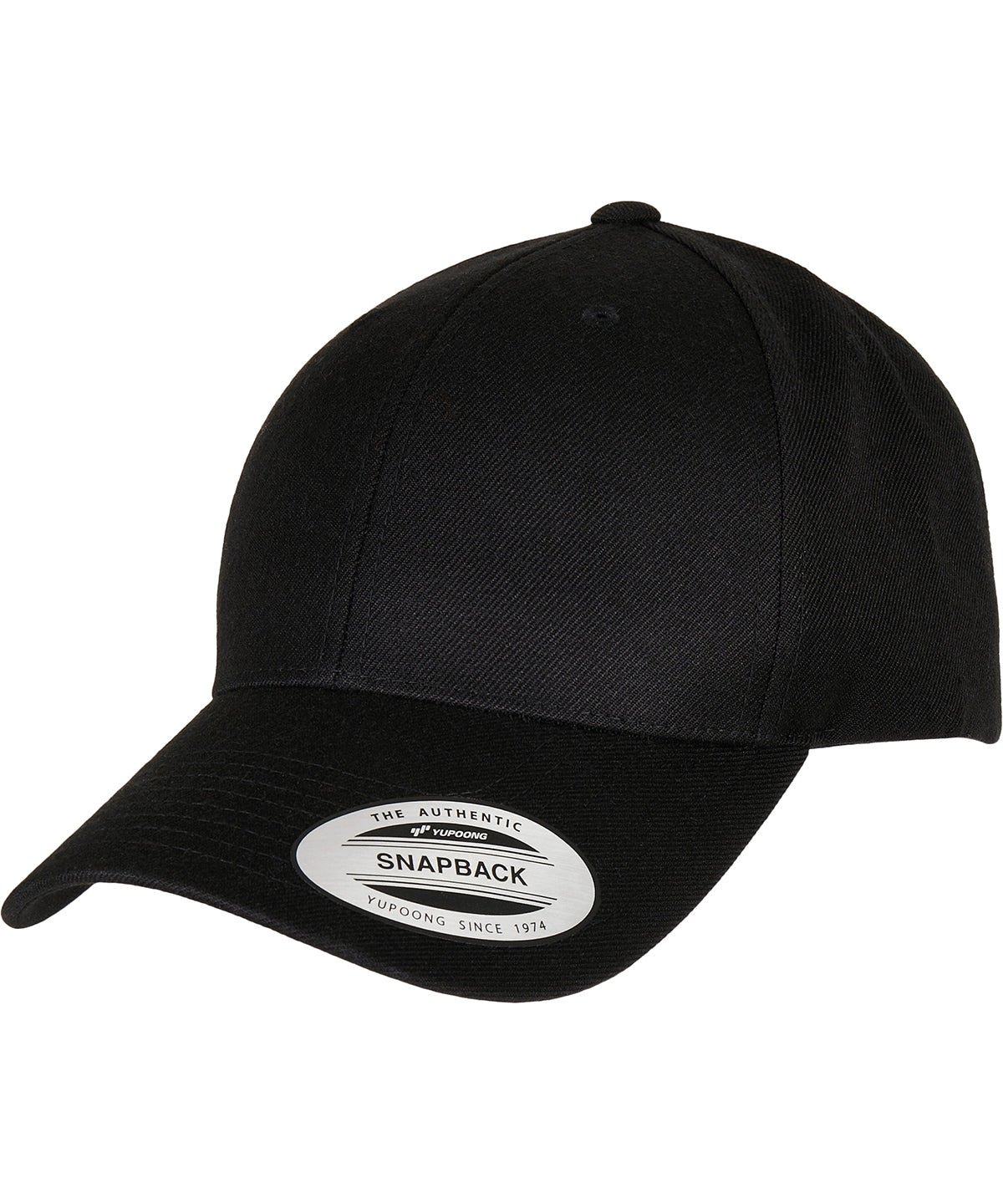 Premium curved visor snapback cap (6789M) | black