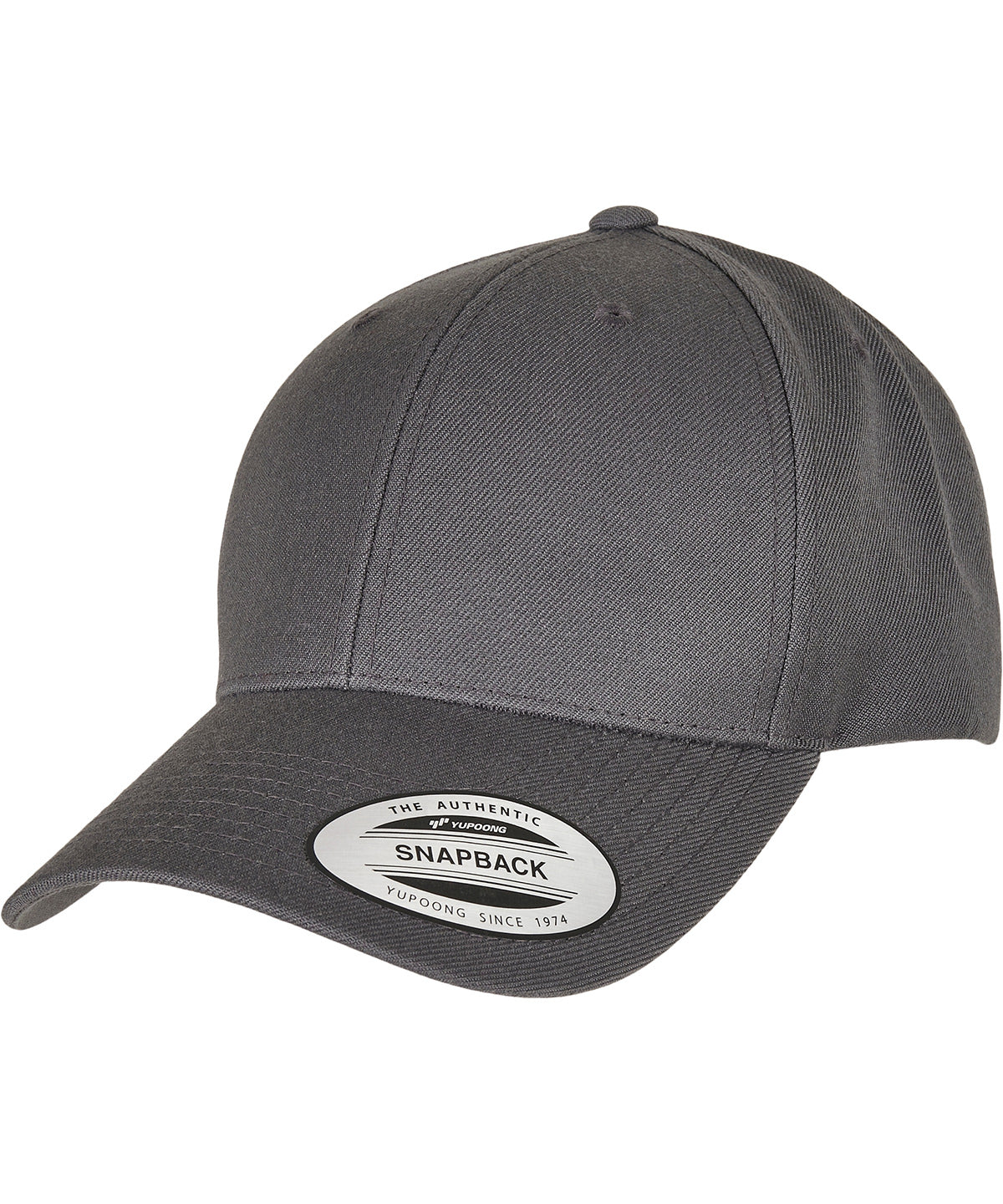 Premium curved visor snapback cap (6789M) | dark grey