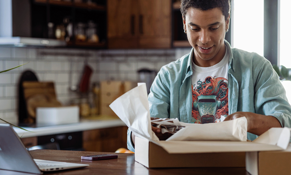 Excitement Unleashed: Discover the Delight as an Entrepreneur Unboxes His Free Sample Box of Premium T-Shirts, Polo Shirts, and Hoodies from teeone!