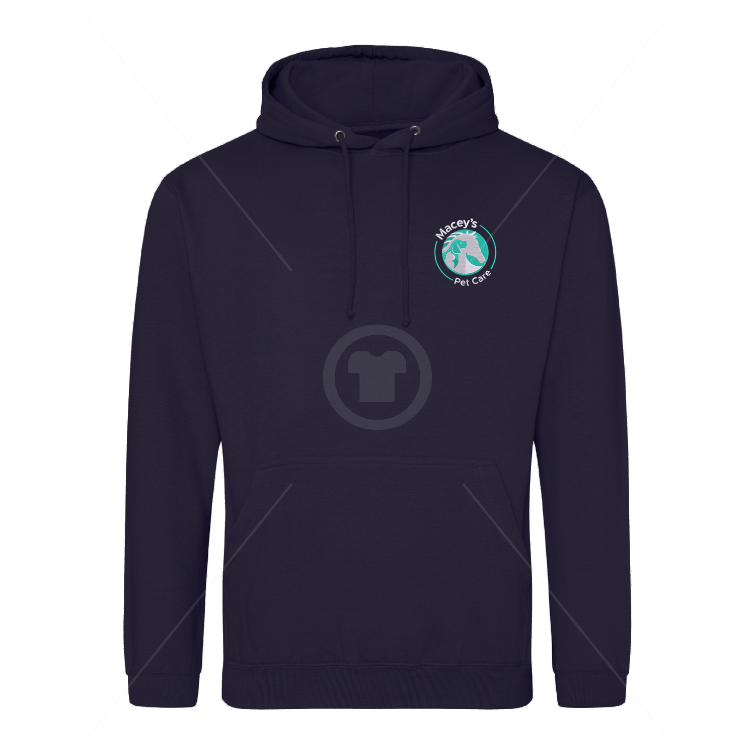 Macey's Pet Care | College hoodie | New French Navy