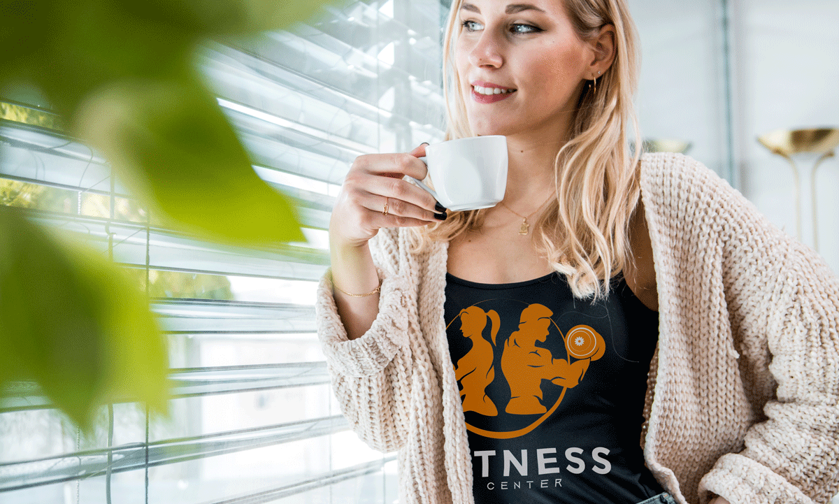 Peace of Mind: Woman Gazing Out the Window, Symbolising 12-Month Quality Guarantee on TeeOne T-Shirts, Polos, and Hoodies